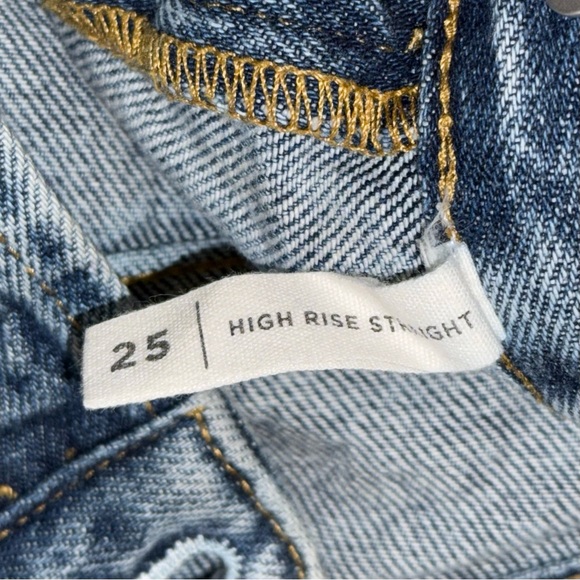 PacSun Blue Distressed High Rise Cropped Jeans - Picture 2 of 5